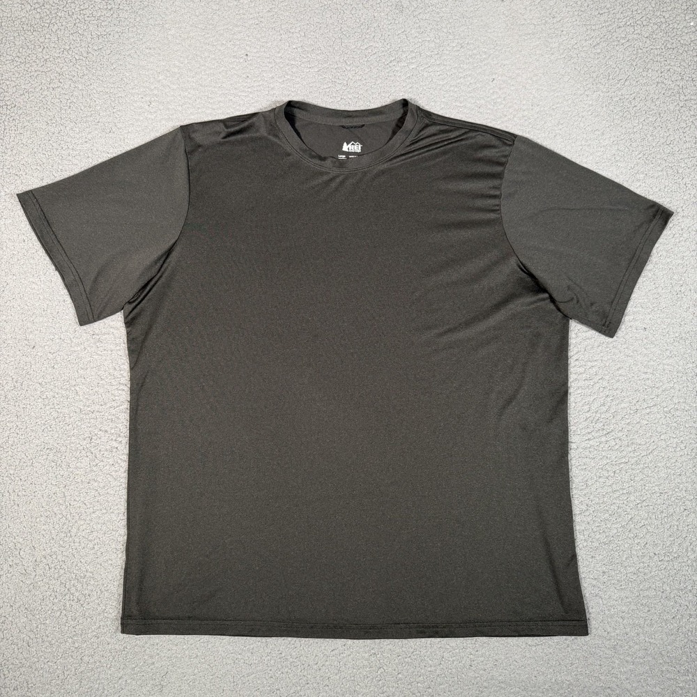 REI Co-Op Shirt Mens Large Gray Baselayer Performance Stretch Outdoor Casual